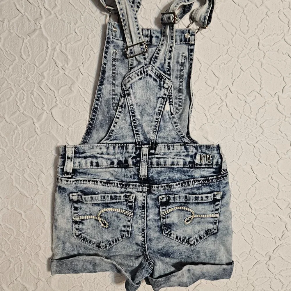 Girls Justice denim overalls size 7